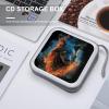 FodPand Wolf Head in Blue Flames CD Case 40 Capacity DVD Case Hard Plastic Disc Booklet VCD Storage Box Portable Zipper DVD Holder Large Media Binder for Car Home Office Travel view 4