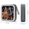 FodPand Cat Hanging Christmas Lights CD Case 40 Capacity DVD Case Hard Plastic Disc Booklet VCD Storage Box Portable Zipper DVD Holder Large Media Binder for Car Home Office Travel view 2