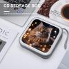 FodPand Cat Hanging Christmas Lights CD Case 40 Capacity DVD Case Hard Plastic Disc Booklet VCD Storage Box Portable Zipper DVD Holder Large Media Binder for Car Home Office Travel view 4