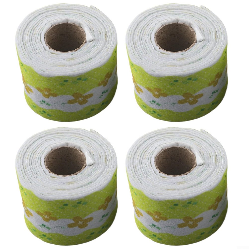 Anti-Condensation Strip Moisture Absorbing Strip for Glass 2.8M Reusable Washable Water Absorbing Sticker Customizable Length Drying Pad with Patterned Design(Four-for Leaf Clover)