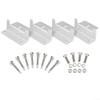 Lightweight Aluminum Solar Panel Mounting Brackets Z Bracket for Solar Panels with Hardware Kit for RV Boat Wall Off Grid Installation, Set of 4 view 1