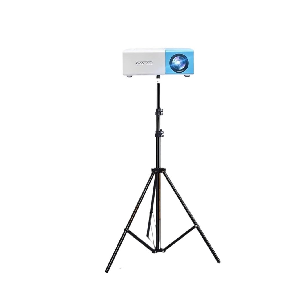 ADBWEKKF Projector Tripod, 82 Inch with Stretchable Aluminum Bracket, Height Adjustable, Stand