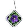 FodPand Purple Flowers CD Case 40 Capacity DVD Case Hard Plastic Disc Booklet VCD Storage Box Portable Zipper DVD Holder Large Media Binder for Car Home Office Travel view 3