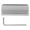 OSALADI Aluminum Alloy Laptop Vertical Stand and Tablet Vertical Rack with Single Slot Desktop Holder Base for Cooling and Space-Saving Organization in Silver view 1
