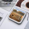 FodPand Chicken Wood Stake Farmland CD Case 40 Capacity DVD Case Hard Plastic Disc Booklet VCD Storage Box Portable Zipper DVD Holder Large Media Binder for Car Home Office Travel view 4