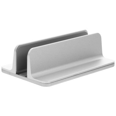 Ipetboom Vertical Laptop Stand and Tablet Desk Holder Aluminum Alloy Space-Saving Base for Desktop Use Compatible with Notebooks and Tablets