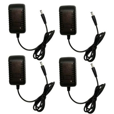 4PCS 12V 2000mA AC/DC Adapter Power Cord, 5.5mm x 2.5mm Tip, 3-Foot Length, Wide-Range 100-240V Input, Safety-Protected Design