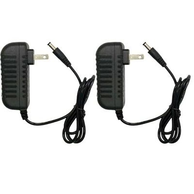2PCS 12V 2A Compact AC/DC Adapter 5.5x2.5mm Standard Tip, 100240V Universal Input, 36in Cable, RoHS/FCC/CE Compliant, Fully Protected