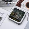FodPand Wild Owl Birds CD Case 40 Capacity DVD Case Hard Plastic Disc Booklet VCD Storage Box Portable Zipper DVD Holder Large Media Binder for Car Home Office Travel view 4