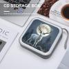 FodPand Moonlight Deer CD Case 40 Capacity DVD Case Hard Plastic Disc Booklet VCD Storage Box Portable Zipper DVD Holder Large Media Binder for Car Home Office Travel view 4