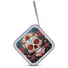 FodPand Colorful Sugar Skull CD Case 40 Capacity DVD Case Hard Plastic Disc Booklet VCD Storage Box Portable Zipper DVD Holder Large Media Binder for Car Home Office Travel view 3