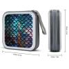 FodPand 3D Magical Dragon Scales Pattern CD Case 40 Capacity DVD Case Hard Plastic Disc Booklet VCD Storage Box Portable Zipper DVD Holder Large Media Binder for Car Home Office Travel view 2