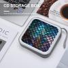 FodPand 3D Magical Dragon Scales Pattern CD Case 40 Capacity DVD Case Hard Plastic Disc Booklet VCD Storage Box Portable Zipper DVD Holder Large Media Binder for Car Home Office Travel view 4