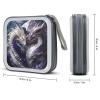 FodPand Purple And White Dragons CD Case 40 Capacity DVD Case Hard Plastic Disc Booklet VCD Storage Box Portable Zipper DVD Holder Large Media Binder for Car Home Office Travel view 2