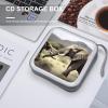 FodPand Elephants Animals CD Case 40 Capacity DVD Case Hard Plastic Disc Booklet VCD Storage Box Portable Zipper DVD Holder Large Media Binder for Car Home Office Travel view 4