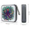 FodPand Colorful Octopus CD Case 40 Capacity DVD Case Hard Plastic Disc Booklet VCD Storage Box Portable Zipper DVD Holder Large Media Binder for Car Home Office Travel view 2