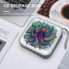 FodPand Colorful Octopus CD Case 40 Capacity DVD Case Hard Plastic Disc Booklet VCD Storage Box Portable Zipper DVD Holder Large Media Binder for Car Home Office Travel view 4