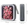 FodPand Peony Flowers CD Case 40 Capacity DVD Case Hard Plastic Disc Booklet VCD Storage Box Portable Zipper DVD Holder Large Media Binder for Car Home Office Travel view 2
