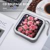 FodPand Peony Flowers CD Case 40 Capacity DVD Case Hard Plastic Disc Booklet VCD Storage Box Portable Zipper DVD Holder Large Media Binder for Car Home Office Travel view 4