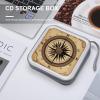 FodPand Compass Wind Road Map CD Case 40 Capacity DVD Case Hard Plastic Disc Booklet VCD Storage Box Portable Zipper DVD Holder Large Media Binder for Car Home Office Travel view 4