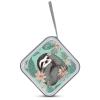 FodPand Animal Sloth Mint Green CD Case 40 Capacity DVD Case Hard Plastic Disc Booklet VCD Storage Box Portable Zipper DVD Holder Large Media Binder for Car Home Office Travel view 3