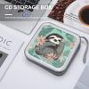 FodPand Animal Sloth Mint Green CD Case 40 Capacity DVD Case Hard Plastic Disc Booklet VCD Storage Box Portable Zipper DVD Holder Large Media Binder for Car Home Office Travel view 4