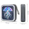 FodPand Jellyfish Pattern CD Case 40 Capacity DVD Case Hard Plastic Disc Booklet VCD Storage Box Portable Zipper DVD Holder Large Media Binder for Car Home Office Travel view 2