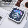 FodPand Jellyfish Pattern CD Case 40 Capacity DVD Case Hard Plastic Disc Booklet VCD Storage Box Portable Zipper DVD Holder Large Media Binder for Car Home Office Travel view 4