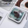 FodPand Diving Hippo CD Case 40 Capacity DVD Case Hard Plastic Disc Booklet VCD Storage Box Portable Zipper DVD Holder Large Media Binder for Car Home Office Travel view 4