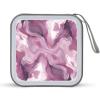 FodPand Pearl Purple Marble CD Case 40 Capacity DVD Case Hard Plastic Disc Booklet VCD Storage Box Portable Zipper DVD Holder Large Media Binder for Car Home Office Travel view 1