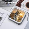 FodPand Rising Sun Tiger CD Case 40 Capacity DVD Case Hard Plastic Disc Booklet VCD Storage Box Portable Zipper DVD Holder Large Media Binder for Car Home Office Travel view 4