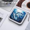 FodPand Dolphins Art CD Case 40 Capacity DVD Case Hard Plastic Disc Booklet VCD Storage Box Portable Zipper DVD Holder Large Media Binder for Car Home Office Travel view 4