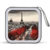 FodPand Paris CD Case 40 Capacity DVD Case Hard Plastic Disc Booklet VCD Storage Box Portable Zipper DVD Holder Large Media Binder for Car Home Office Travel view 1