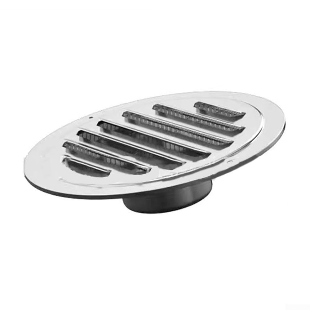 60mm Round Stainless Steel Vent Grille for Exterior Wall , Rust-Resistant Outdoor Air Ventilation Cover, Silver Duct Grill (Pack)