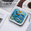 FodPand Fish in The Sea CD Case 40 Capacity DVD Case Hard Plastic Disc Booklet VCD Storage Box Portable Zipper DVD Holder Large Media Binder for Car Home Office Travel view 4