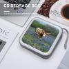 FodPand Bluebonnet Longhorn CD Case 40 Capacity DVD Case Hard Plastic Disc Booklet VCD Storage Box Portable Zipper DVD Holder Large Media Binder for Car Home Office Travel view 4