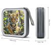 FodPand Jungle Tigers Cub CD Case 40 Capacity DVD Case Hard Plastic Disc Booklet VCD Storage Box Portable Zipper DVD Holder Large Media Binder for Car Home Office Travel view 2