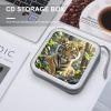 FodPand Jungle Tigers Cub CD Case 40 Capacity DVD Case Hard Plastic Disc Booklet VCD Storage Box Portable Zipper DVD Holder Large Media Binder for Car Home Office Travel view 4