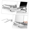 Mipcase Aluminum Alloy Laptop Stand Portable Ventilated Desktop Holder Cooling Rack for Notebook Pcs Silver, Compatible with MacBook and Laptops for Home Office Use view 4