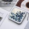 FodPand Field of Blueberries CD Case 40 Capacity DVD Case Hard Plastic Disc Booklet VCD Storage Box Portable Zipper DVD Holder Large Media Binder for Car Home Office Travel view 4
