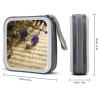 FodPand Music Sheet CD Case 40 Capacity DVD Case Hard Plastic Disc Booklet VCD Storage Box Portable Zipper DVD Holder Large Media Binder for Car Home Office Travel view 2