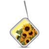 FodPand Sunflowers Floral CD Case 40 Capacity DVD Case Hard Plastic Disc Booklet VCD Storage Box Portable Zipper DVD Holder Large Media Binder for Car Home Office Travel view 3