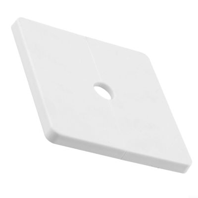 ABS Wall Hole Cover for Faucets, Pipes & Wires  Threading Pipe Concealment Cover, Decorative White/Gold/Black Square Cover (8.6 cm, 12mm/22mm ID)(Type 12 White)