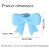 Silicone Bow Headphone Accessory Set,Stylish Headphone Decoration Clips, for Gaming & Casual Use,2-Pack 3D Cute Earphone Decorations (White) view 2