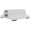 Zerodeko 3-in-1 Vertical Laptop and Tablet Stand Holder with Adjustable Width Abs Material, Universal Desktop Dock for Home Office Use, White view 1