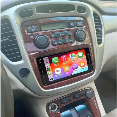 2+64G Doubel Din Car Stereo for Toyota Highlander 2001-2007,7" Touch Screen Car Radio for Scion xA 2004 2005 2006 Stereo with Wireless Carplay Android Auto Bluetooth Backup Camera GPS WiFi FM DSP SWC