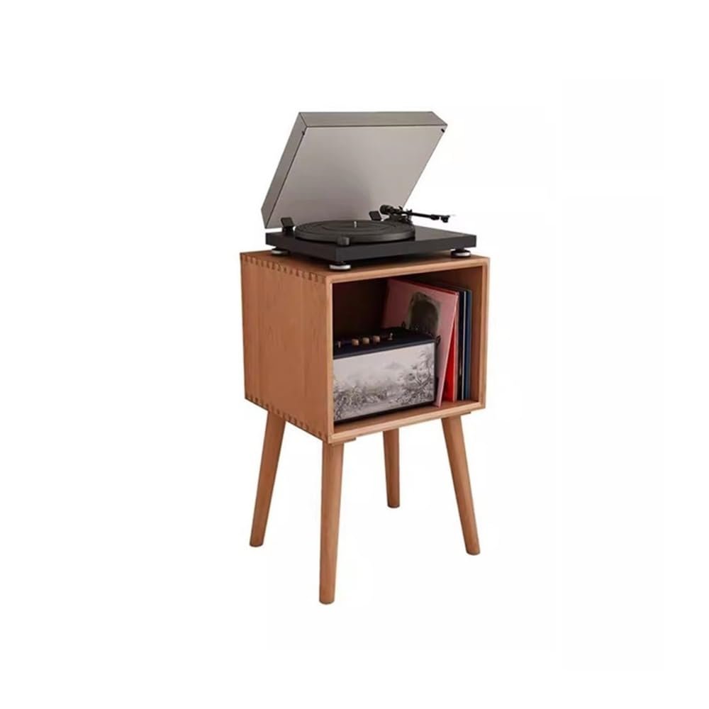 tanyunji001 CD Storage Rack, Vinyl Record Cabinet Wooden Storage Rack Bookcase Magazine Shelving