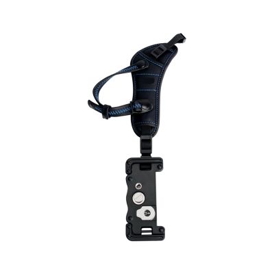 Compatible for Canon/Nikon Cameras Hand Grip Strap with Standing U Plate Holder(Blue)