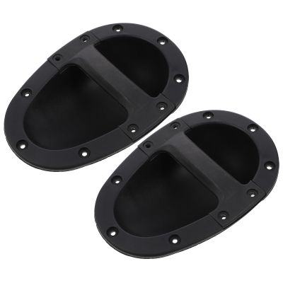 JEWEDECO 2pcs Recessed Speaker Handles Abs Audio Cabinet Handles Replacement for Stage Loudspeaker Enclosures Black 148x212x65mm Professional Audio Equipment