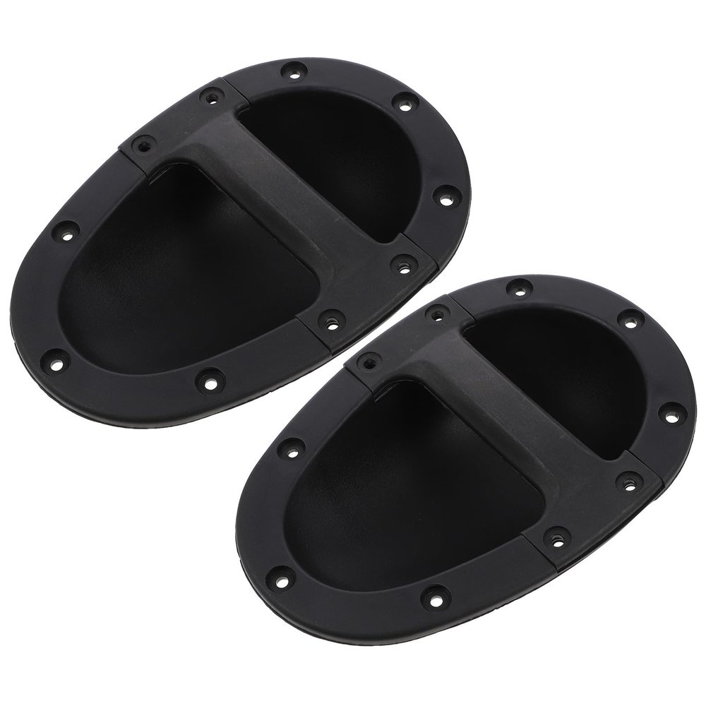JEWEDECO 2pcs Recessed Speaker Handles Abs Audio Cabinet Handles Replacement for Stage Loudspeaker Enclosures Black 148x212x65mm Professional Audio Equipment